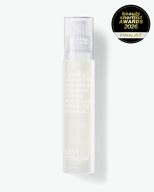 Aevi Gentle Cleansing Gel with ultra-mild soaps, organic aloe vera and Nordic lingonberry oil