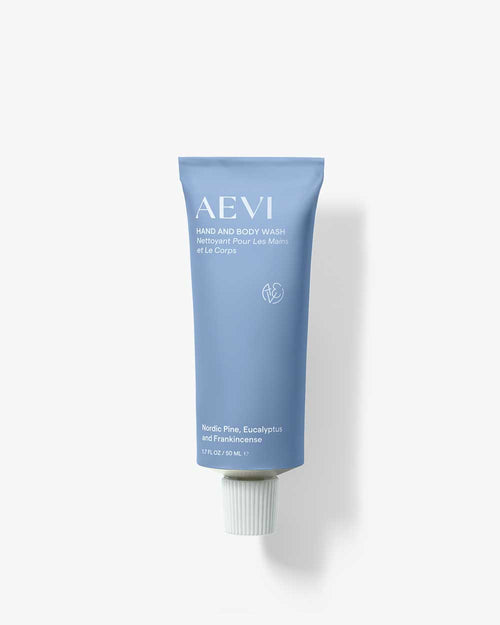 Aevi Awakening Hand and Body Wash lifestyle – natural scented hand and body wash – travel size